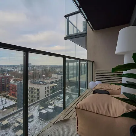 Апартаменты Luxurious 13th Floor Beige In With Furnished Balcony By Renters Prestige *